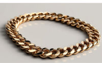 Imagem de Colar de Elos Médios Dourado Folhado a Ouro 18k